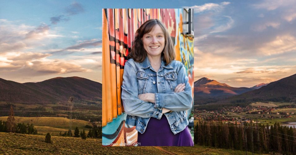 A photo of Jennifer Aengst overlaid on Summit County