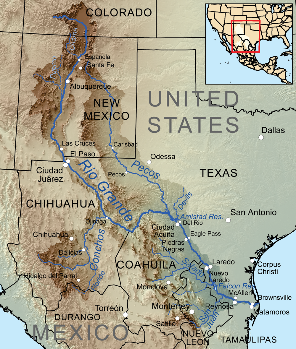Map of the Rio Grande River Basin