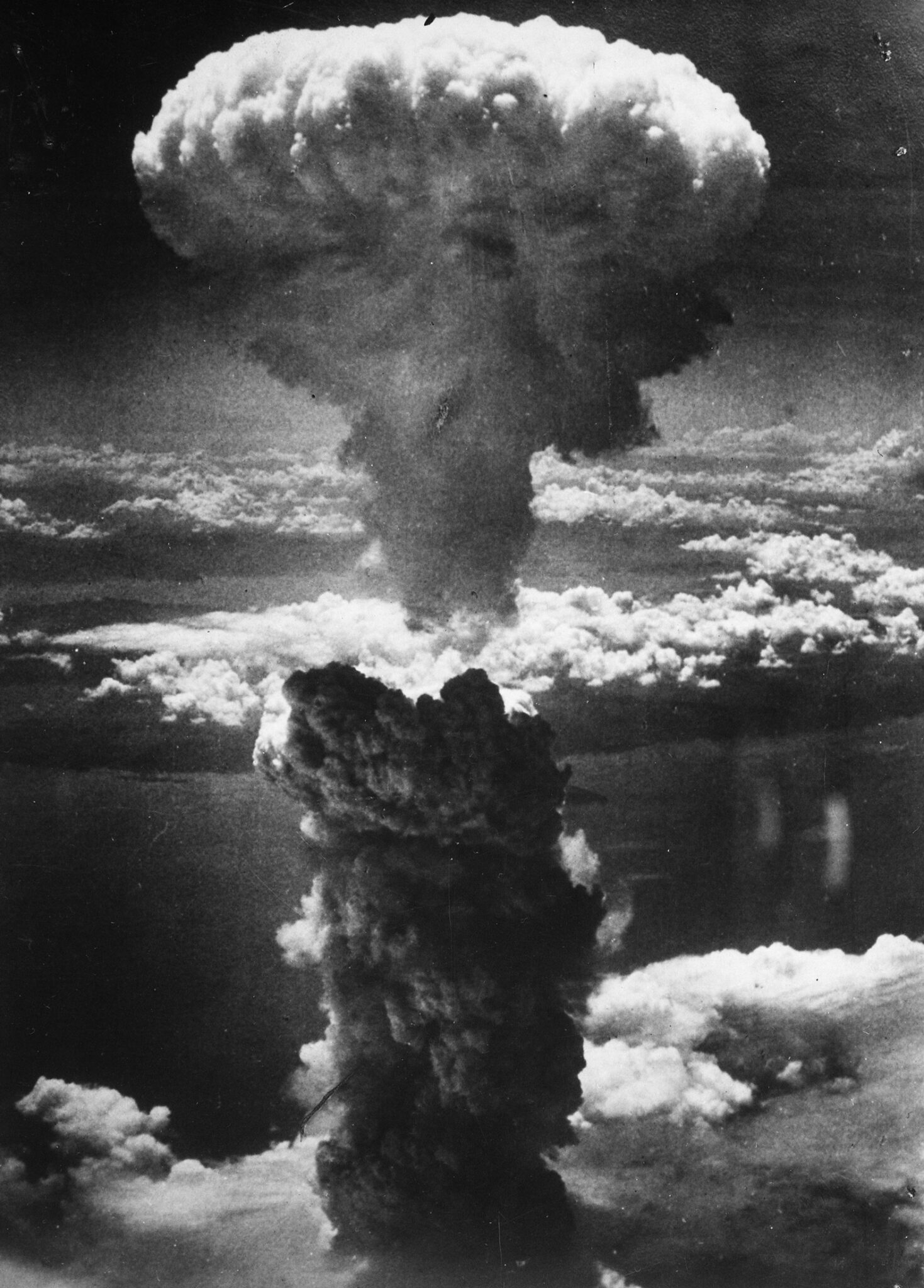 Photograph of the Atomic Cloud Rising Over Nagasaki, Japan